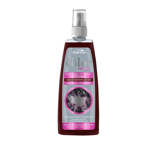 Joanna, Ultra Color System, płukanka do włosów w spray'u różowa, 150 ml Joanna