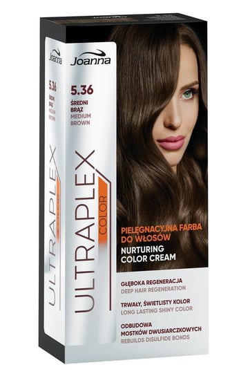 Joanna, Ultraplex Color, farba pielęgnacyjna do włosów 5.36 Średni Brąz Joanna