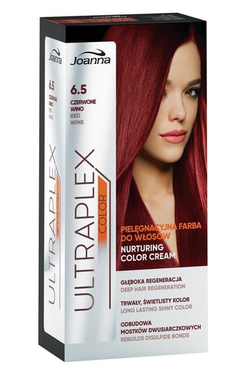 Joanna, Ultraplex Color, farba pielęgnacyjna do włosów 6.5 Czerwone Wino Joanna