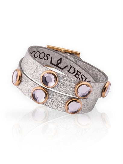 Joccos Design, Bransoleta damska, Double Wrap Silver-Gold, rozmiar S Joccos Design