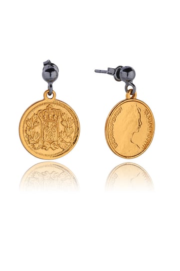Joccos Design, Kolczyki damskie, Royal Coin in Gold Joccos Design