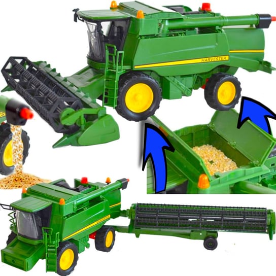 John Deere T670I Duży Kombajn Zbożowy Traktor Zabawka ►Ruchome Elementy Napęd◄ Inna marka