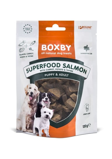 JOHN DOG BOXBY Superfood Salmon Carrot & Thyme 120g John Dog