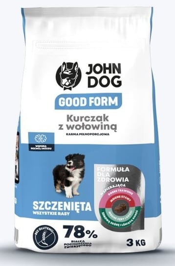 John Dog Good Form Kurczak Z Wołowiną Szczeniak Małe Rasy 3Kg John Dog