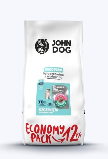 John Dog Good Form Wieprzowina Z Wołowiną I Ryżem Dla Szczeniaka 12Kg John Dog