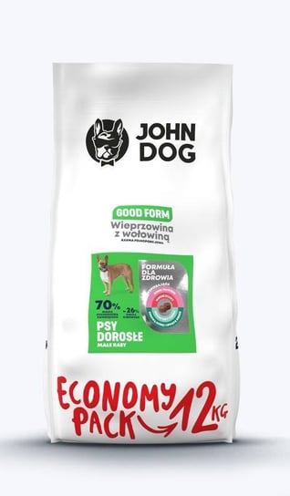 John Dog Good Form. Wieprzowina Z Wołowiną I Ryżem Małe Rasy 12Kg John Dog