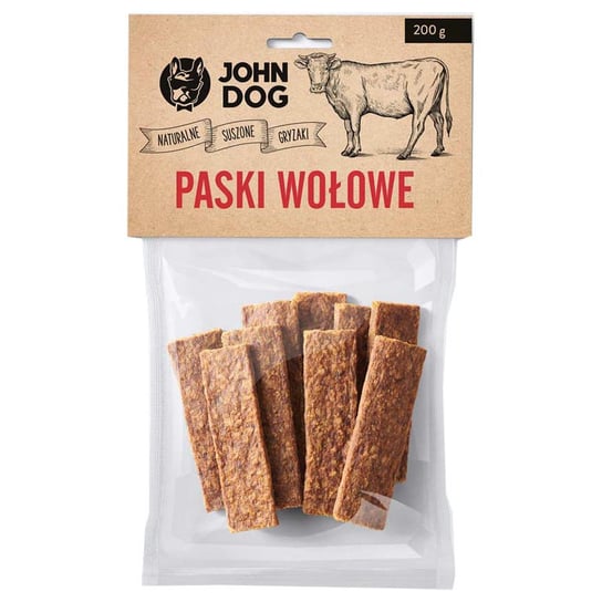 John Dog Gryzaki Naturalne Paski Wołowe 200G John Dog