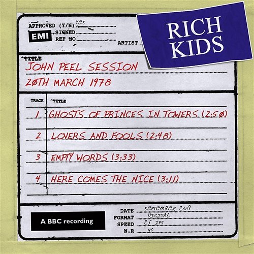 John Peel Session [20 March 1978] Rich Kids