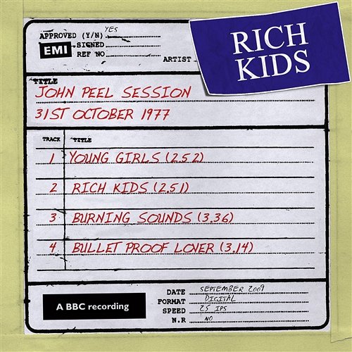 John Peel Session [31 October 1977] Rich Kids