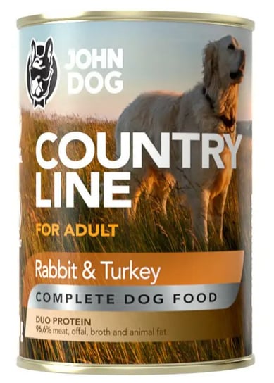 JohnDog Country Adult królik/indyk 400g John Dog