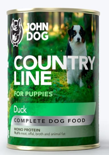 JohnDog Country Puppy kaczka 800g John Dog