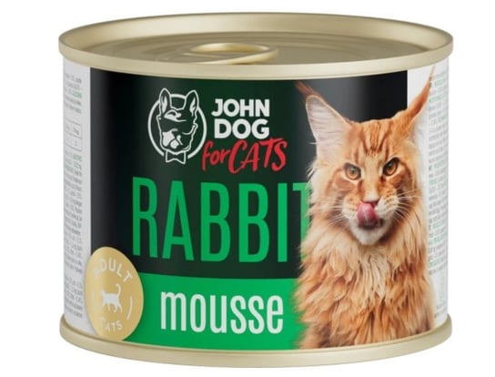 JohnDog For cats Mousse królik mus 200g John Dog