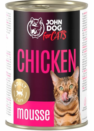 JohnDog For cats Mousse kurczak mus 400g John Dog