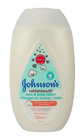 Johnson's Baby, Cotton Touch, Mleczko do twarzy i ciała dla dzieci, 300 ml Johnson