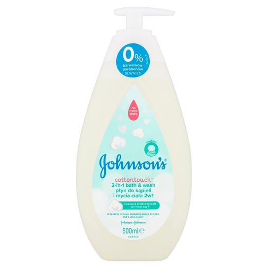 Johnson's Baby, Cotton Touch, Płyn do kąpieli i mycia ciała dla dzieci, 500 ml Johnson