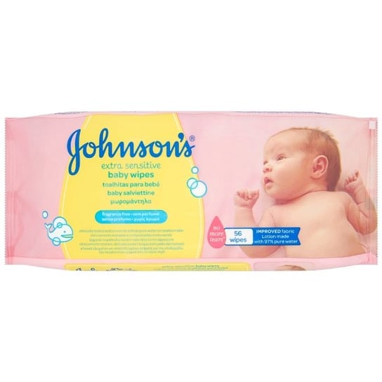 Johnson's Baby, Extra Sensitive, Łagodne chusteczki oczyszczające dla niemowląt, 56 szt. Johnson & Johnson
