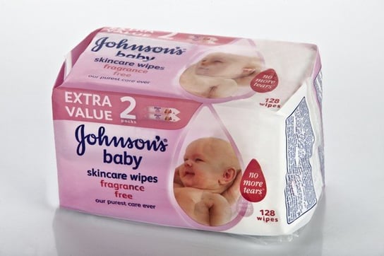 Johnson's Baby, Skin Care, Chusteczki oczyszczające, bezzapachowe, 2x64 szt. Johnson & Johnson