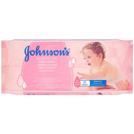 Johnsons & Johnsons, Chusteczki oczyszczające Gentle all over, 56 szt. Johnson & Johnson