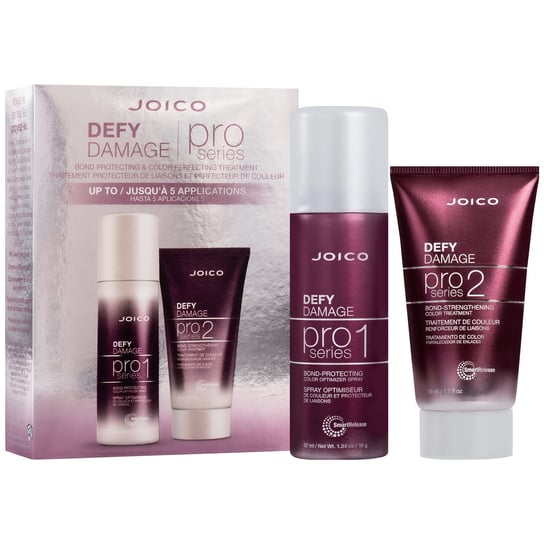 Joico, Defy Damage Pro Kit, Zestaw spray ochronny i maska intensywnie regenerująca do włosów suchych i zniszczonych, 107 ml Joico