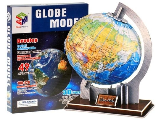 Jokomisiada, Globus 3D Edukacyjne Przestrzenne Puzzle Za0936 JOKOMISIADA