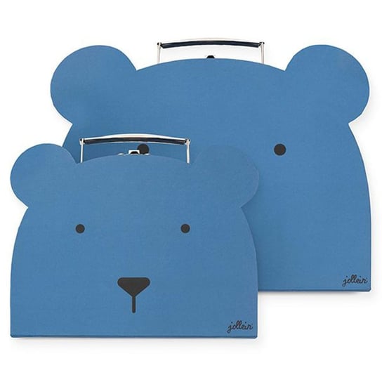 Jollein 2-cz. zestaw walizek dla dzieci Animal Club, niebieski Jollein