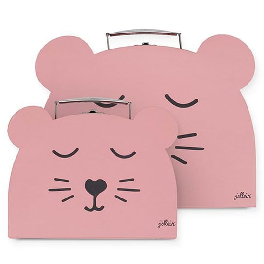 Jollein 2-cz. zestaw walizek dla dzieci Animal Club, różowy Rust Pink Jollein