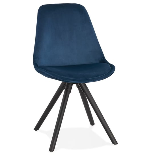 JONES krzesło tapicerowane k. niebieski nogi k. czarny Kokoon Design