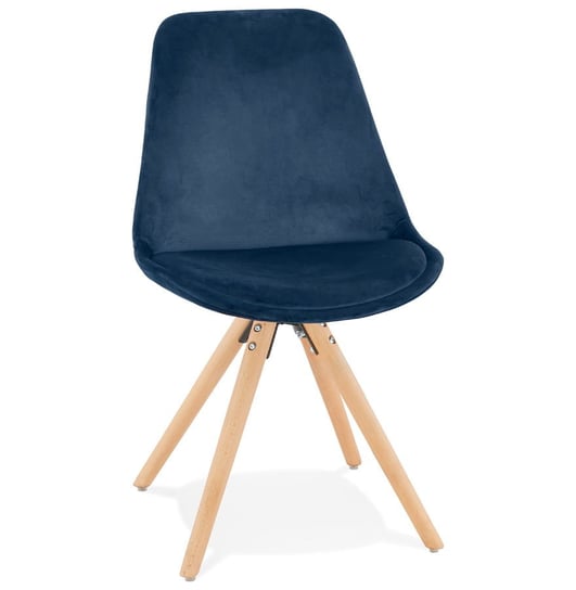 JONES krzesło tapicerowane k. niebieski nogi natural Kokoon Design