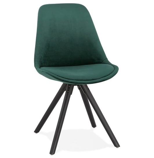 JONES krzesło tapicerowane k. zielony  nogi k. czarny Kokoon Design