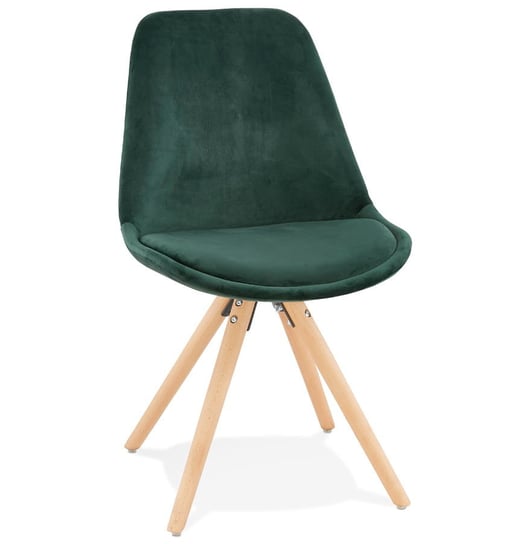 JONES krzesło tapicerowane k. zielony  nogi natural Kokoon Design
