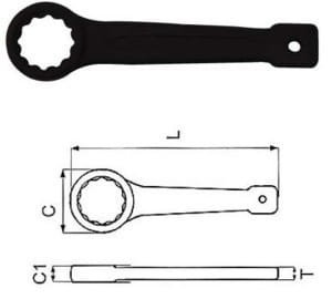 JONNESWAY KLUCZ OCZKOWY UDAROWY JEDNOSTRONNY 41mm Jonnesway