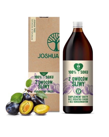 Joshua Tree Sok Z Owoców Śliwki Z Dodatkiem Witaminy C, Suplement Diety, 1000 Ml Inna marka
