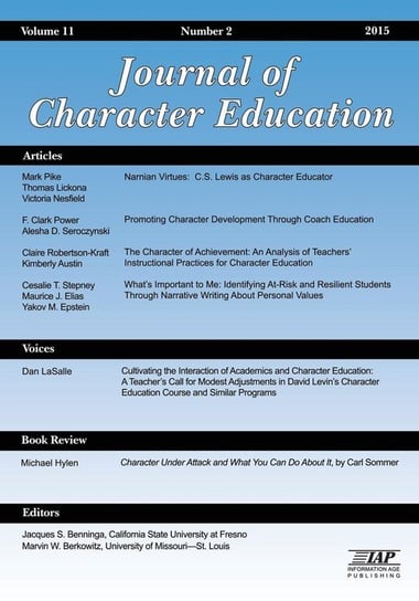 Journal of Character Education Volume 11 Number 2  2015 Null