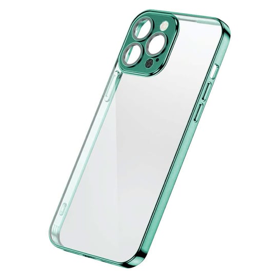 Joyroom Chery Mirror Case etui pokrowiec do iPhone 13 obudowa z metaliczną ramką zielony (JR-BP907 light green) JoyRoom