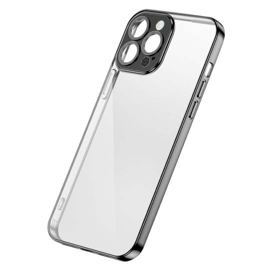 Joyroom Chery Mirror Case etui pokrowiec do iPhone 13 Pro obudowa z metaliczną ramką czarny (JR-BP908 black) JoyRoom