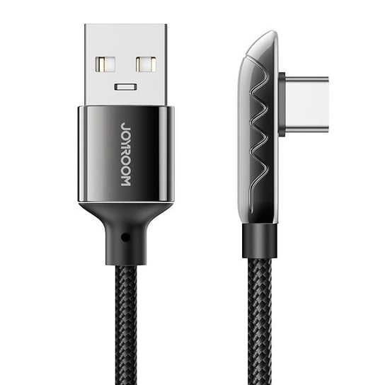 Joyroom gamingowy kabel USB - USB Typ C do ładowania / transmisji danych 3A 1,2m czarny (S-1230K3) JoyRoom