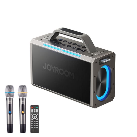 Joyroom głośnik bezprzewodowy Pies Series do karaoke z 2 mikrofonami i pilotem JoyRoom