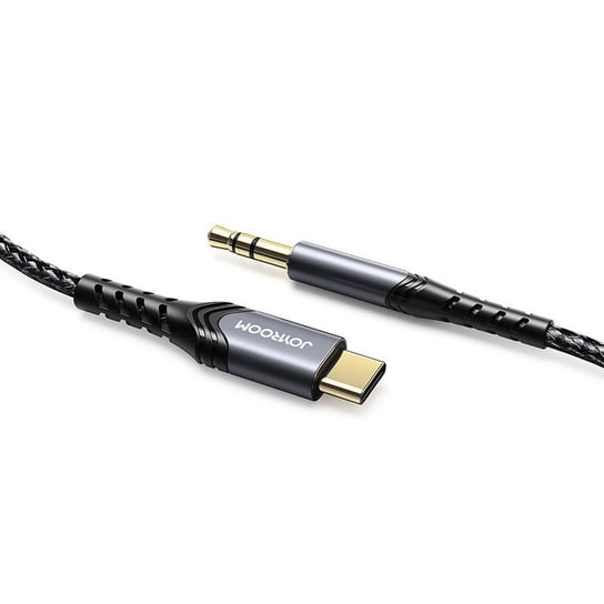 Joyroom kabel audio stereo AUX 3,5 mm mini jack - USB Typ C do telefonu tabletu 1 m czarny (SY-A03) JoyRoom