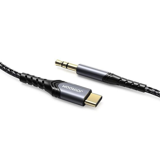 Joyroom kabel audio stereo AUX 3,5 mm mini jack - USB Typ C do telefonu tabletu 2 m czarny (SY-A03) JoyRoom