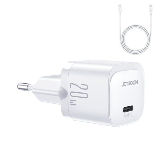 Joyroom ładowarka sieciowa USB-C PD 20W + kabel USB-C JoyRoom