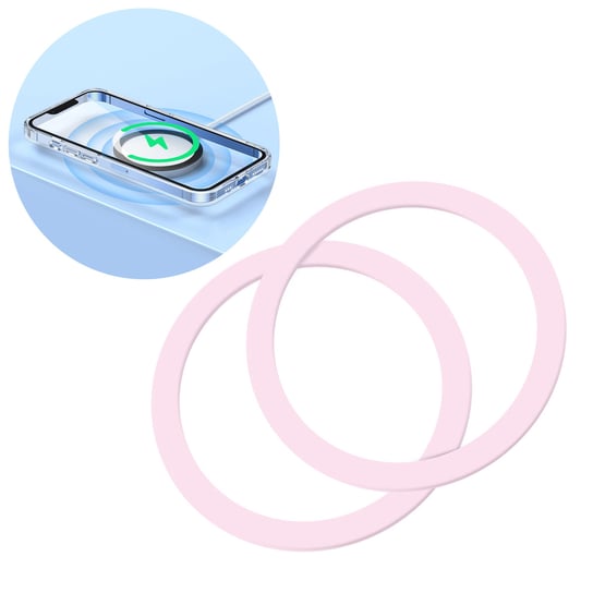 Joyroom Zestaw Metalowych Pierścieni Magnetycznych Do Smartfona 2 Szt. Różowy (Jr-Mag-M3) JoyRoom