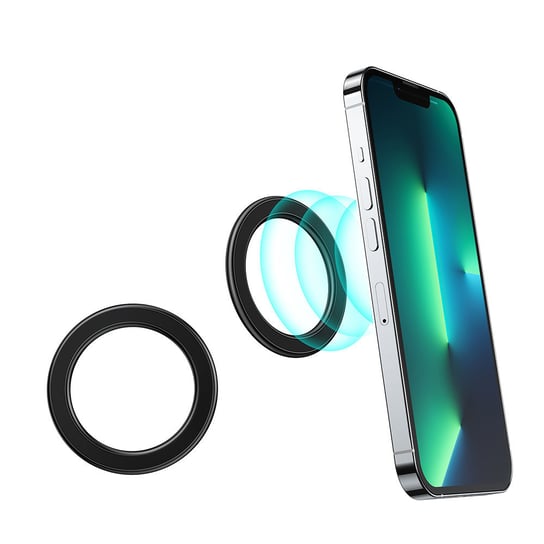 Joyroom Zestaw Pierścieni Magnetycznych Uchwytów Do Smartfona / Tabletu 2 Szt. Czarny (Jr-Mag-M1) JoyRoom