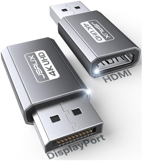 JSAUX adapter 4k@30Hz 2k@120Hz DisplayPoty do HDMI Tradebit