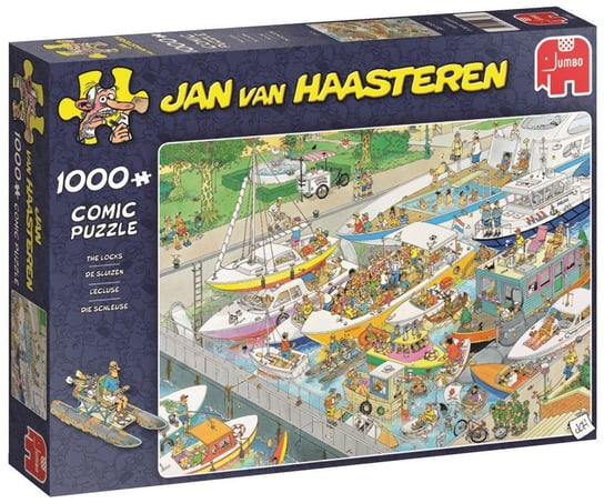 Jumbo, puzzle, Jan Van Haasteren, Blokada na rzece, 1000 el. Jumbo