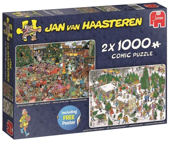 Jumbo, puzzle, Jan Van Haasteren, Jan van Haasteren, Świąteczne prezenty, 2x1000 el. Jumbo