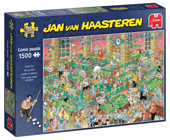 Jumbo, puzzle, Jan Van Haasteren, Klub bilardowy, 1500 el. Jumbo