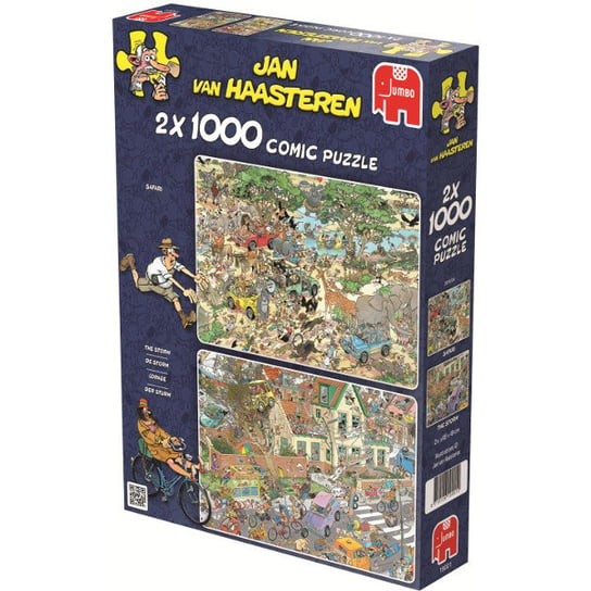 Jumbo, puzzle, Jan Van Haasteren, Safari i Burza, 2x1000 el. Jumbo