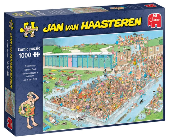 Jumbo, puzzle, Jan Van Haasteren, Tłumy na basenie, 1000 el. Jumbo