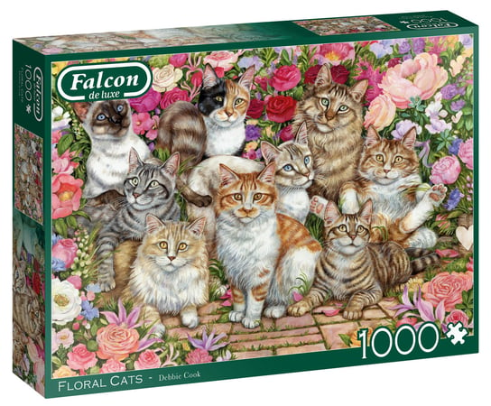 Jumbo, puzzle, Koty i kwiaty, 1000 el. Jumbo