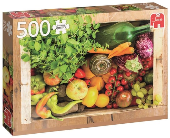 Jumbo, puzzle, Pudełko pełne warzyw i owoców, 500 el. Jumbo